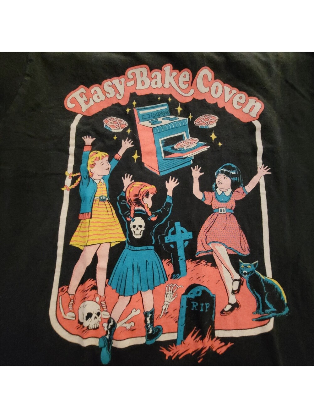 Creepy Co. Easy-Bake Coven Black Graphic T-Shirt Unisex Med Halloween Goth
